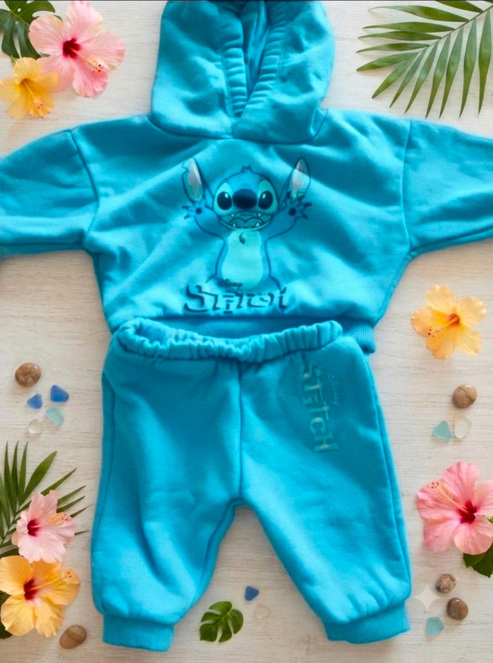 Adorable ensemble Disney Stitch Mixte - 0-3 mois